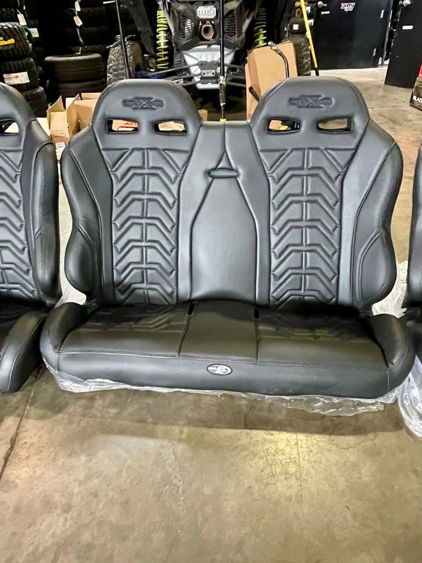 Triple X 2.0 Rear Bench Seat Black on Black Color Bench For Polaris Rzr Pro & Pro R
