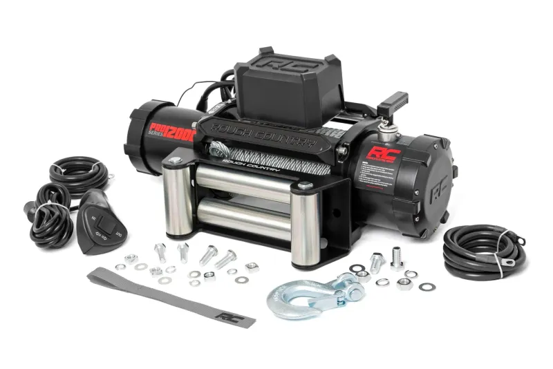 Rough Country 12000-Lb Pro Series Steel Cable Winch