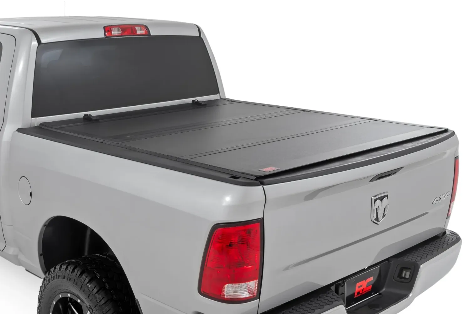 Rough Country Hard Tri-Fold Flip Up Bed Cover 5'7" Bed For 2010-2018 & Classic