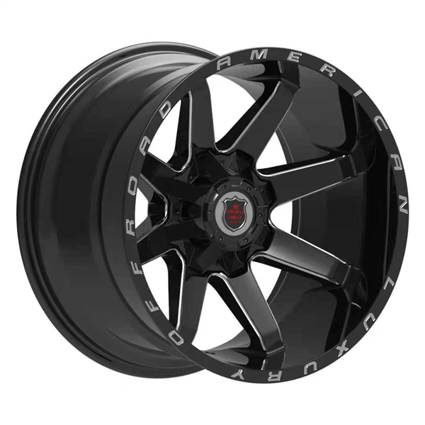 4-American Luxury Xtreme AL786 20X12 5X139.7/5X150 -44mm Gloss Black Milled Wheels