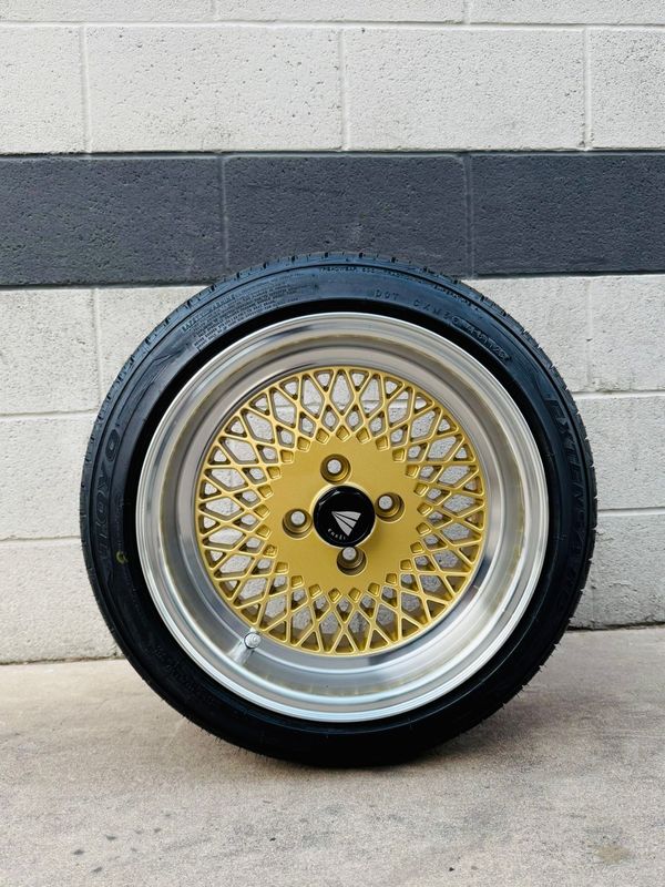 Wheel & Tire Enkei 15x8 4x100 Bronze Machine Lip Wheels & TOYO  Extensa HP II 195-45-R15 Tires