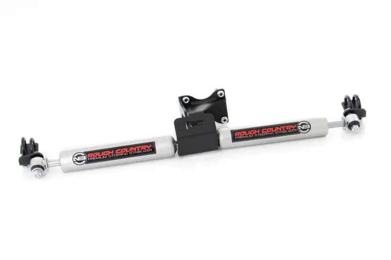Rough Country N3 Steering Stabilizer Dual | 2-8 Inch Lift | Jeep Wrangler JK/Wrangler Unlimited (07-18)