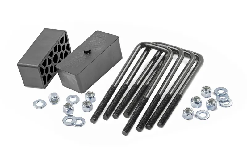 Rough Country 2 Inch Block & U-Bolt Kit Chevy/GMC 1500 2WD/4WD (99-25)