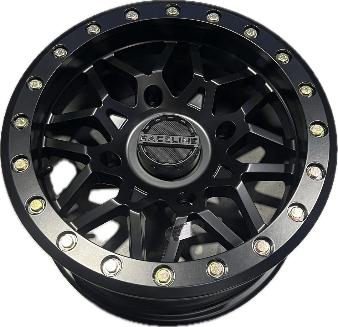 Raceline Typhoon 15x7 4x156 +10 Matte Black Beadlock Wheels Raceline Typhoon 15x7 4x156 +10 Matte Black Beadlock Wheels