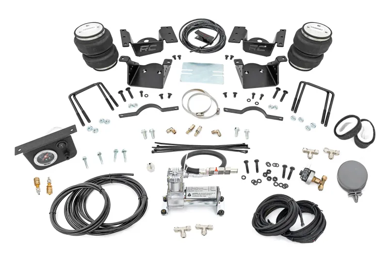 Air Spring Rear Air Bag  Kit With Compressor  & Gauge Chevy/GMC 2500HD/3500HD (11-19)