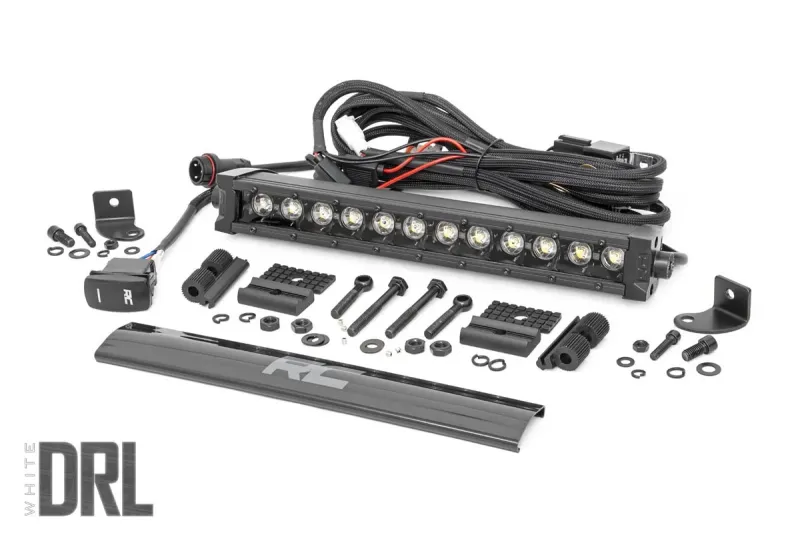 12 Inch Black Series LED Light Bar Single Row | Amber DRL  For: Truck Jeep UTV SXS