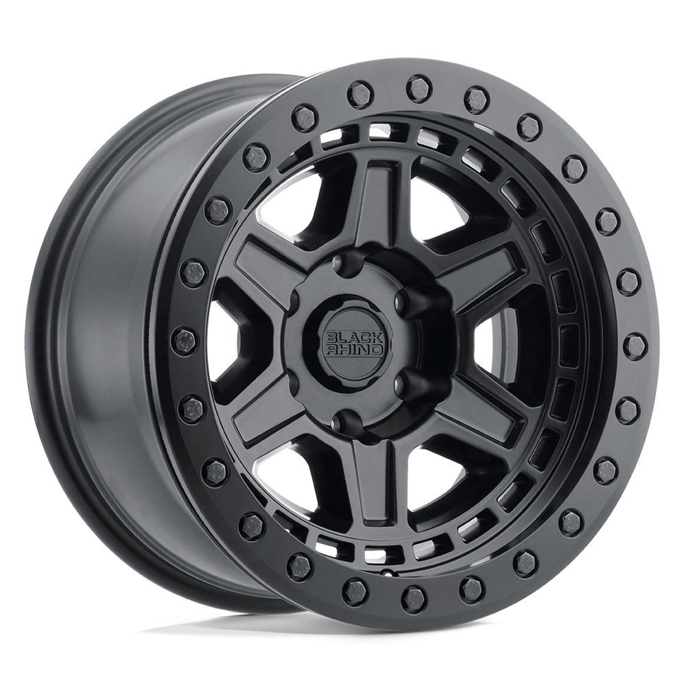 Black Rhino Reno 17x9 6x5.5 6x139.7 +0 Matte Black W/ Brass Bolts Wheels