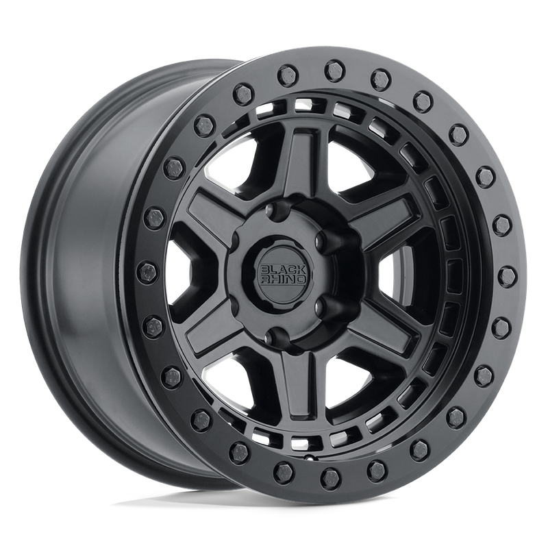 Black Rhino Reno 17x9 6x5.5 6x139.7 +0 Matte Black W/ Brass Bolts Wheels