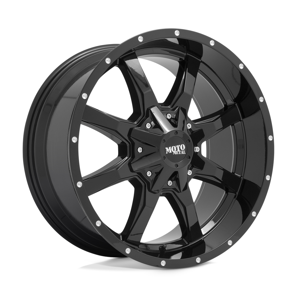4-Moto Metal MO970 17X9 8X6.5 8X165.1 +0 Gloss Black Mill Wheels