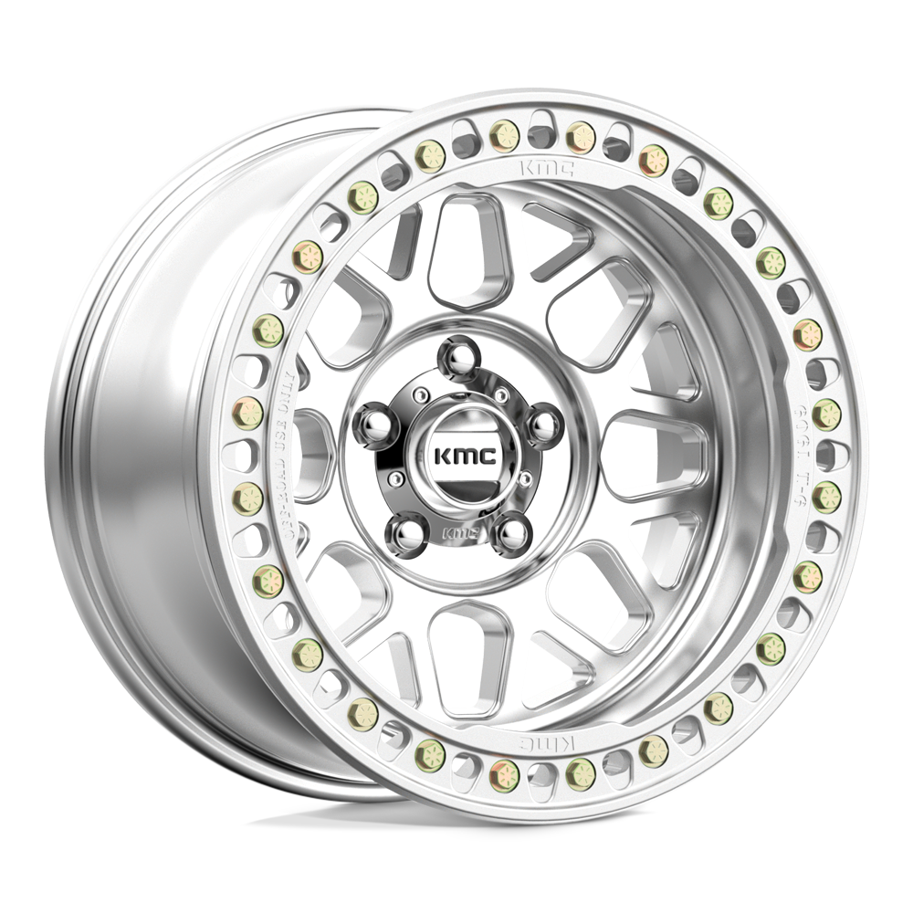 KMC KM235 Grenade Crawl 17x8.5 6X5.5 6X139.7 +0 Machined Beadlock Wheels