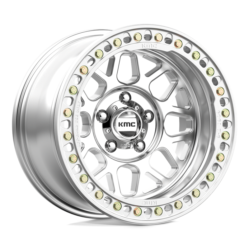 KMC KM235 Grenade Crawl 17x8.5 6X5.5 6X139.7 +0 Machined Beadlock Wheels
