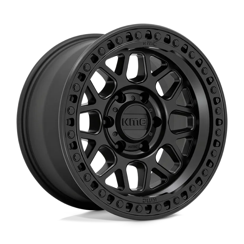 KMC GRS 17x9 5X5 5X127  -12mm Satin Black Wheels