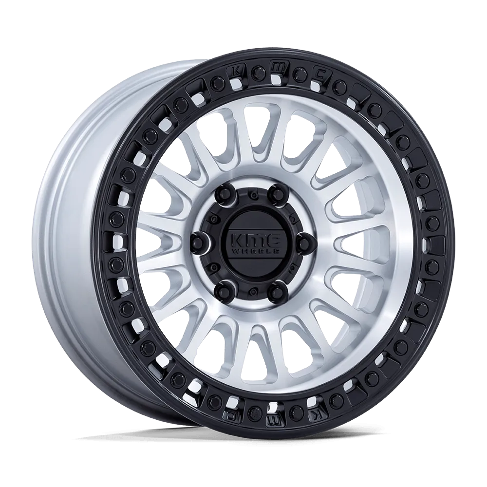 KMC KM552 IMS 17x8.5 6X5.5 6X139.7 -10 Machine W/ Matte Black Lip Wheels