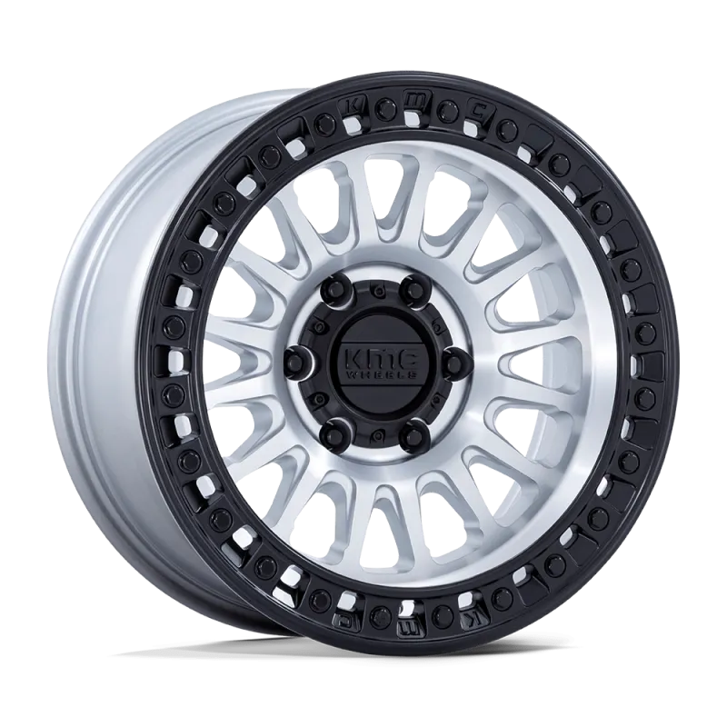 KMC KM552 IMS 17x8.5 6X5.5 6X139.7 -10 Machine W/ Matte Black Lip Wheels