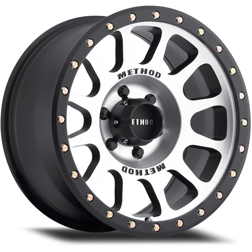 4-Method Race MR305 NV 17x8.5 5X5 5X127  0mm Machined-Matte Black Lip Wheels