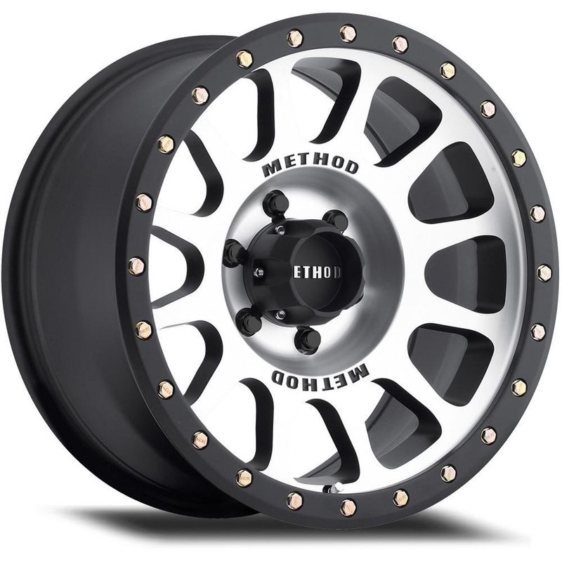 4-Method Race MR305 NV 17x8.5 5X5 5X127  0mm Machined-Matte Black Lip Wheels