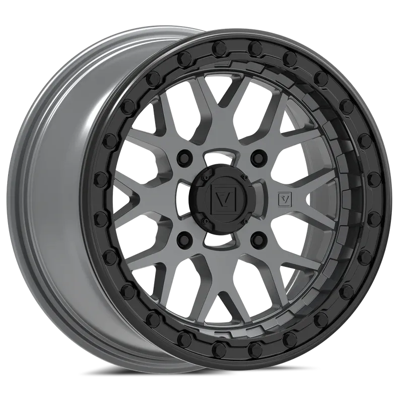 4-Valor Offroad V07 Bead Lock UTV 15x7 4x137 +25mm Satin Graphite Wheels