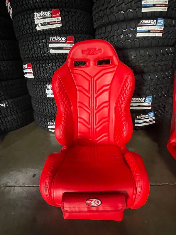 triple X 2.0 Front Bucket Seats All Red Color Seats for Can-Am X3 (Pair)