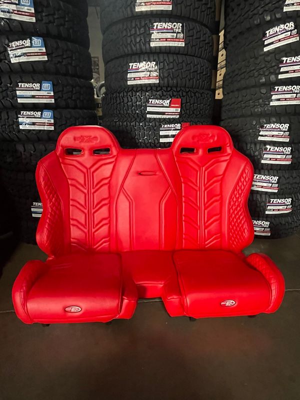 Triple X 2.0 Rear Bench Seat All Red Color for 17-25 Can-Am X3