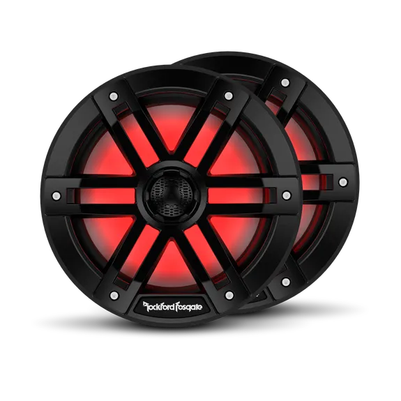 Rockford Fosgate M1 8” Color Optix Marine 2-Way Speakers (pair) Black