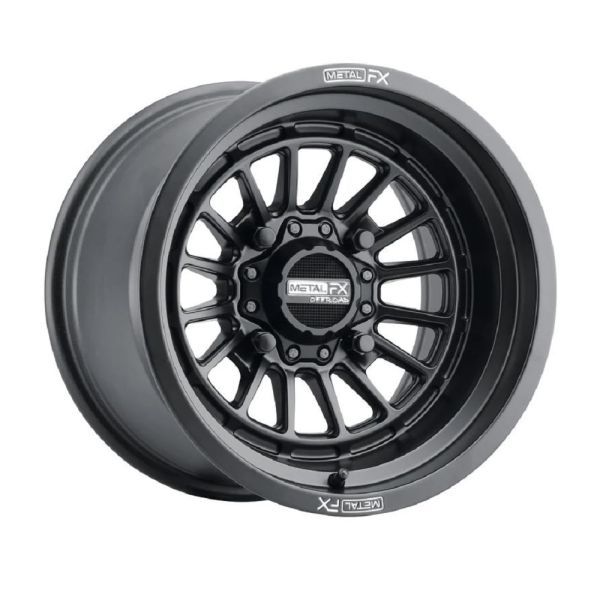 Metal FX Delta Cntrast Cut 15X10 4X136/4x137 +0 Offset Satin Black (Includes 2-wheels)