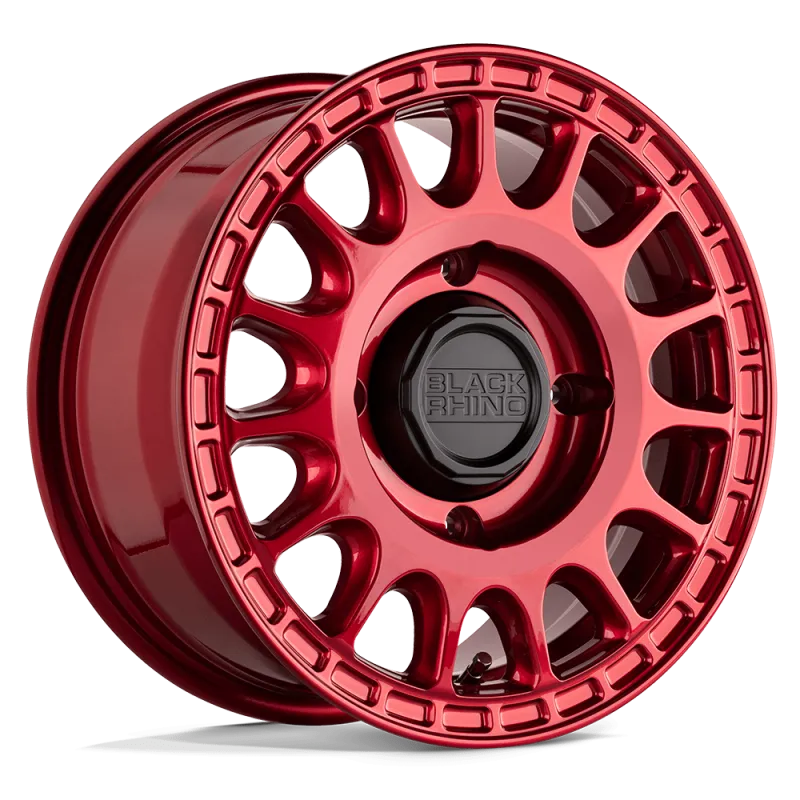 4-Black Rhino Sandstorm Utv 15x7 4x137 Candy Red Wheels