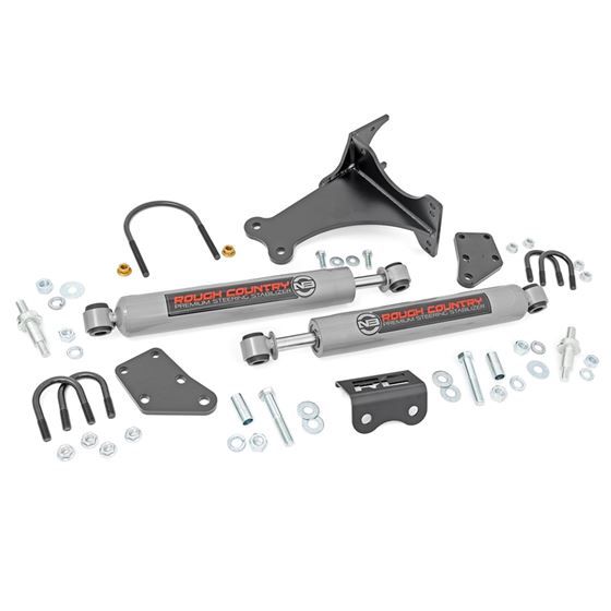 Rough Country N3 Steering Stabilizer Dual 2-8 Inch Lift | 23-24 Ford F250/F350 Super Duty