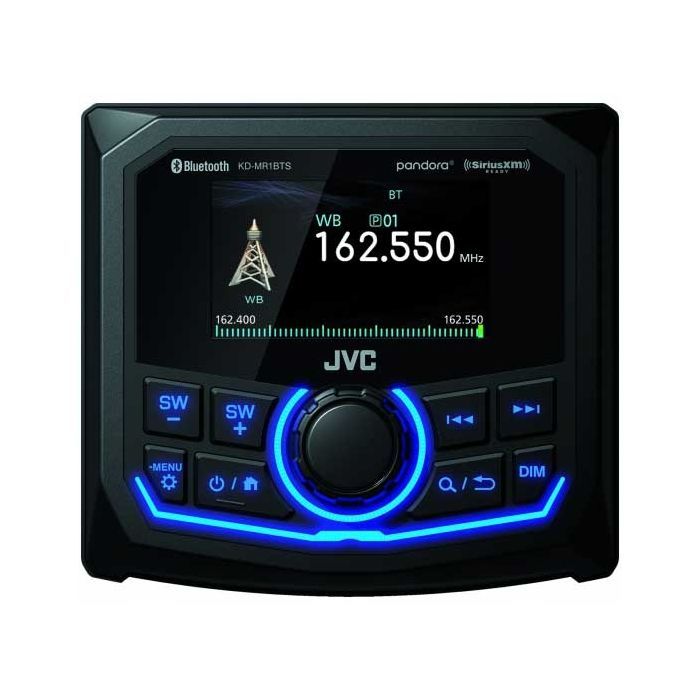 JVC Marine Bluetooth USB Digital Media Receiver with 2.7 inch Display and SiriusXM ready