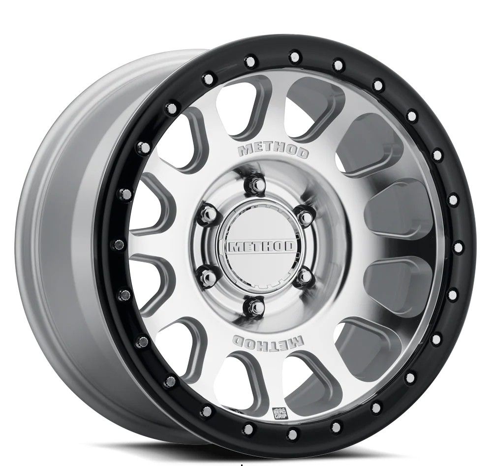 4-Method Race MR709HD 17x8.5 6X5.5 6X139.9 ET0 Machined Clear Coat  W/Black Ring Wheels