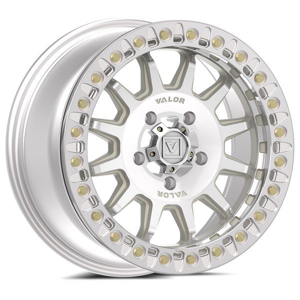Valor V09 UTV Beadlock 15x7 5x4.5 5x114.3 +40 Raw Machined Wheels