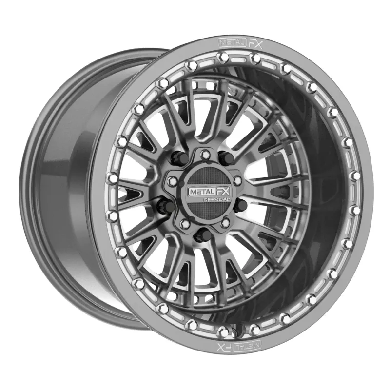 Metal FX Slayer R Beadlock 15X8 5x114.3 +0MM Gunmetal/Contrast Cut Wheels