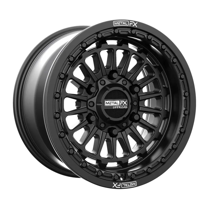 Metal FX Delta 6R Beadlock 15x10 6x139.7 38mm Satin Black Wheels