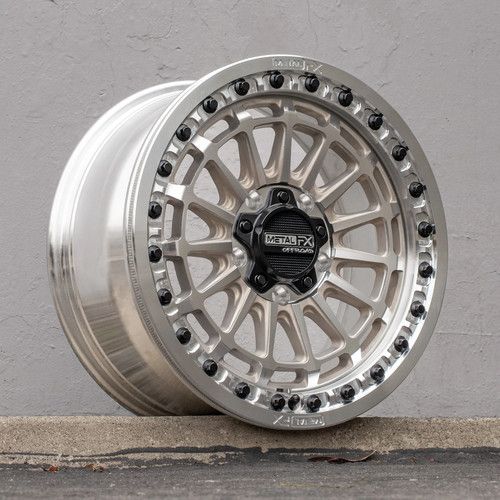 Metal FX Delta R Beadlock 15x10 5X114.3 +0mm Raw 2-pc Wheels