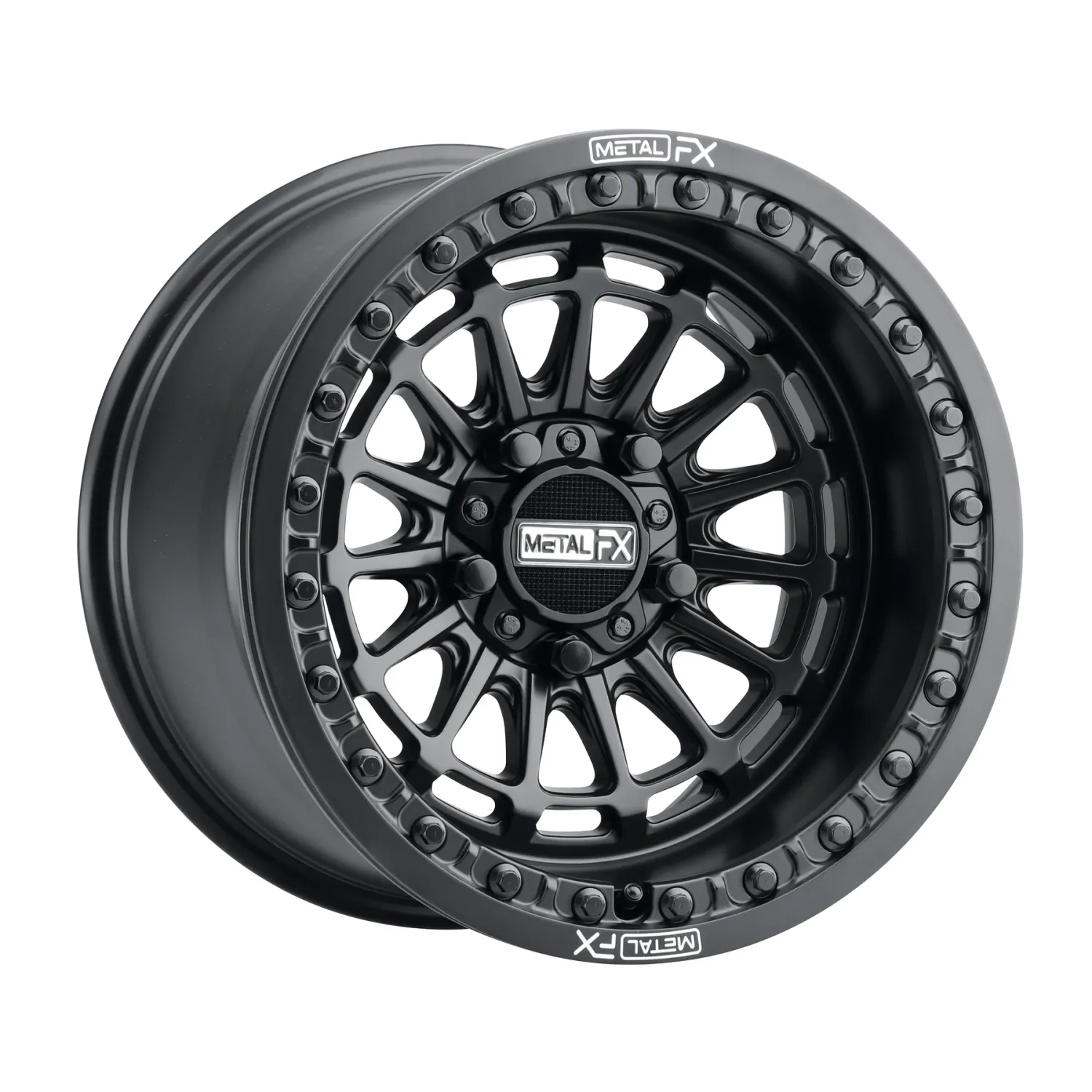 Metal FX Delta R Beadlock 15X10 5X114.3 +0 (5+5) Satin Black 2pc Wheels