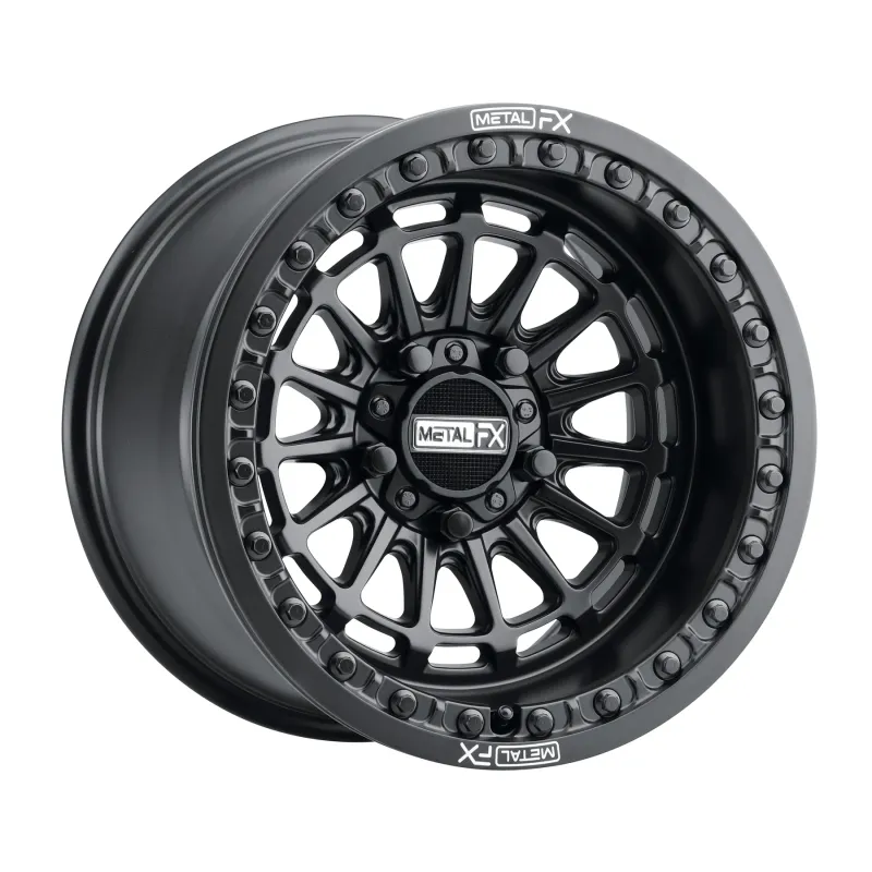 Metal FX Delta R Beadlock 15X10 5X114.3 +0 (5+5) Satin Black 2pc Wheels