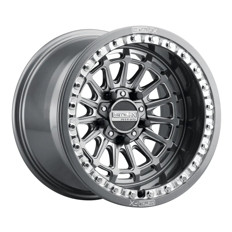 Metal FX Delta R Beadlock 15x10 5x114.3 +0 Gunmetal/Contrast Cut 2-pc Wheels