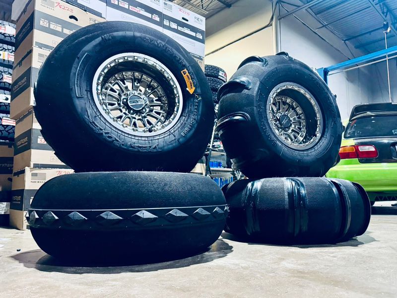 Metal Fx Slayer R 15x8 15x10 5x4.5 5x114.3 Beadlock Wheels With 35x13.5R15 Sand Craft 11 Paddle 2-Rear 2- Mohawk Front Tires (175-215 HP) Metal Fx Slayer R 15x8 15x10 5x4.5 5x114.3 Beadlock Wheels With 35x13.5R15 Sand Craft 11 Paddle 2-Rear 2- Mohawk Front Tires (175-215 HP)