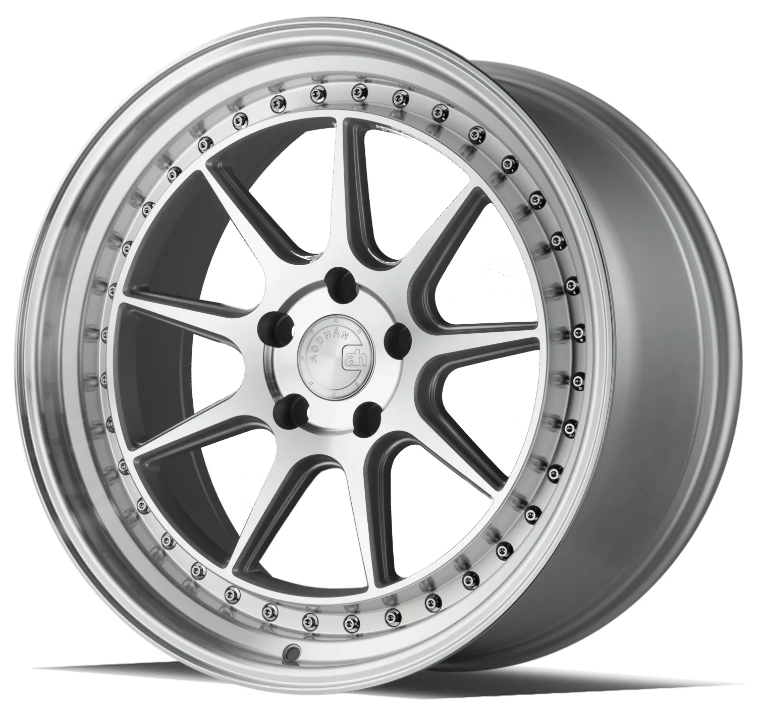 Aodhan DS-X 18x9.5 5x114.3 +30 Silver W/Machined Face Wheels