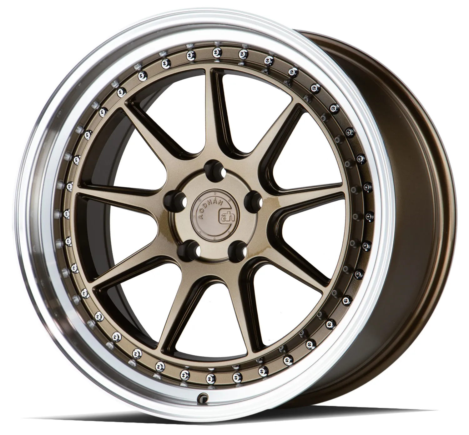 Aodhan DS-X 18x9.5 5x114.3 +30 Bronze W/Machined Lip Wheels
