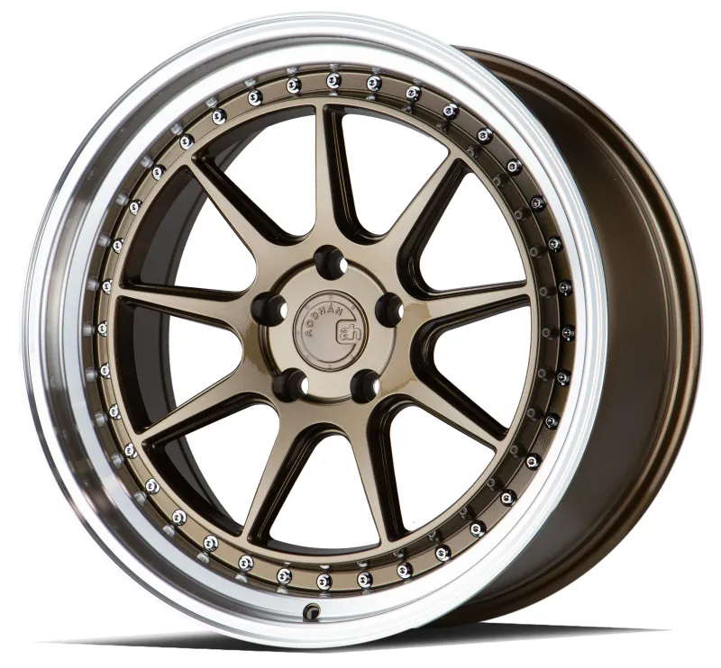 Aodhan DS-X 18x9.5 5x114.3 +30 Bronze W/Machined Lip Wheels