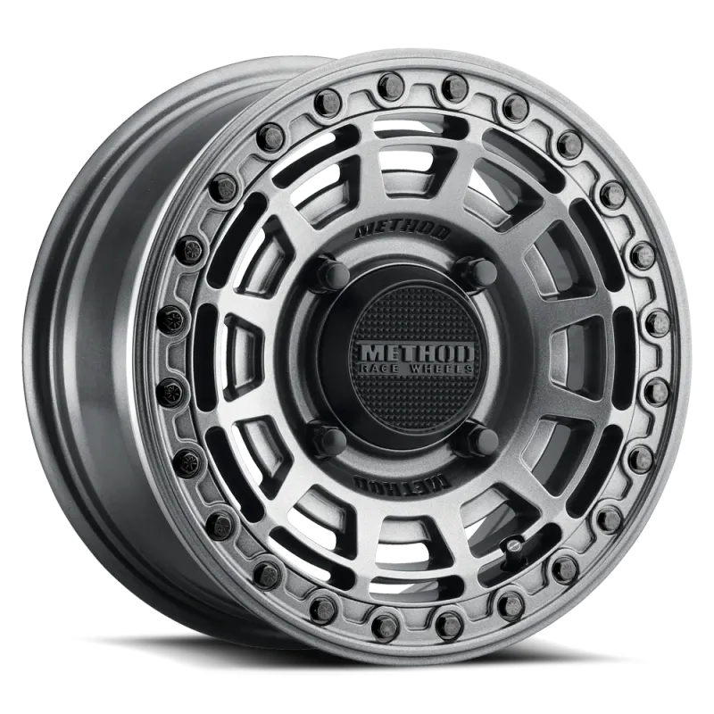 4-Method Race MR415 UTV Beadlock 15x7 4X156 38mm/5+2 Gloss Graphite-Gloss Graphite Ring Wheels