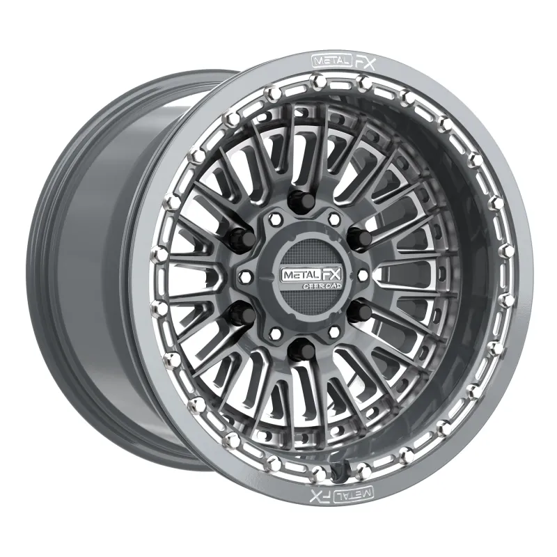 Metal FX Slayer 6R Beadlock 15x8 6x139.7 +25mm Gunmetal/Contrast Cut Wheels