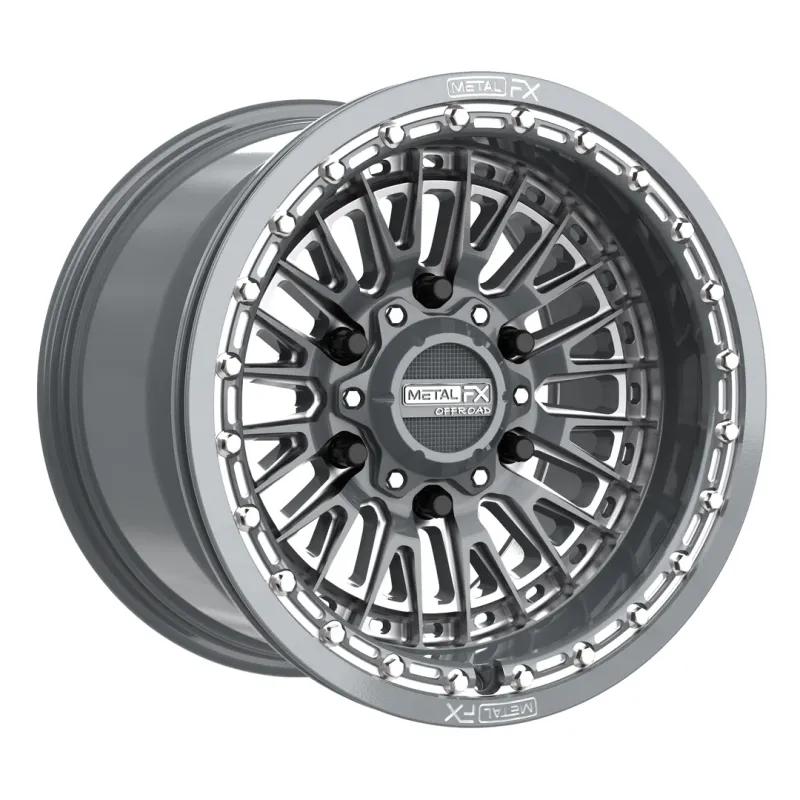 Metal FX Slayer 6R Beadlock 15x10 6x139.7 +25mm Gunmetal/Contrast Cut Wheels