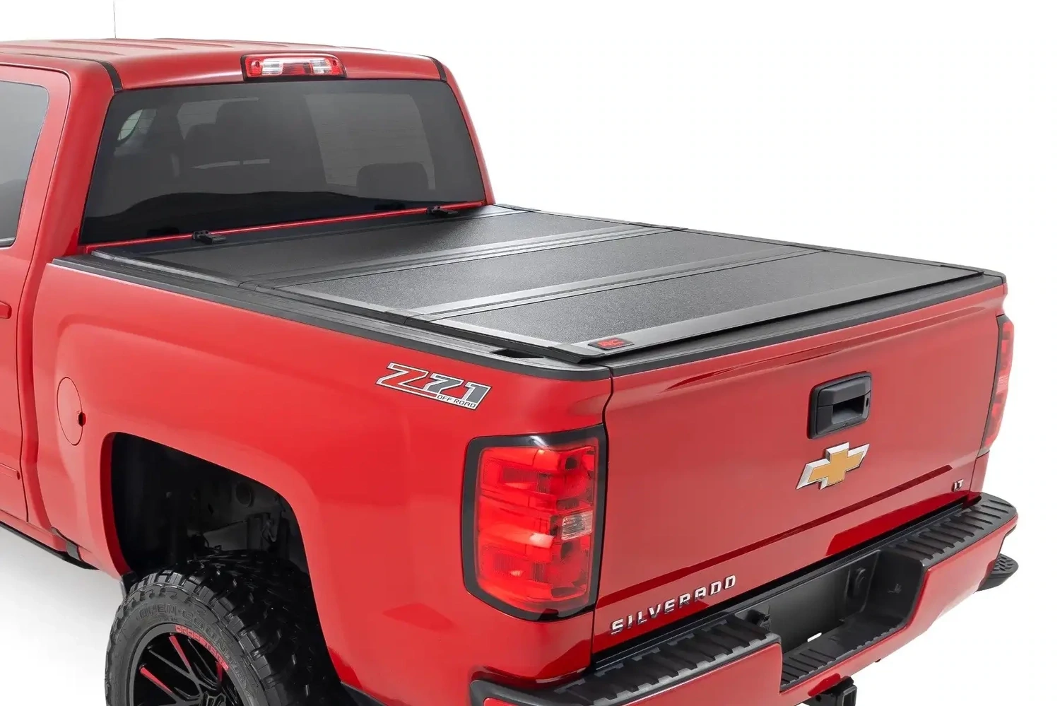 Rough Country Hard Tri-Fold Flip Up Bed Cover 5'9 Rough Country Hard Tri-Fold Flip Up Bed Cover 5'9" Bed For 2014-2019 Chevy/GMC 1500/2500HD/3500HD