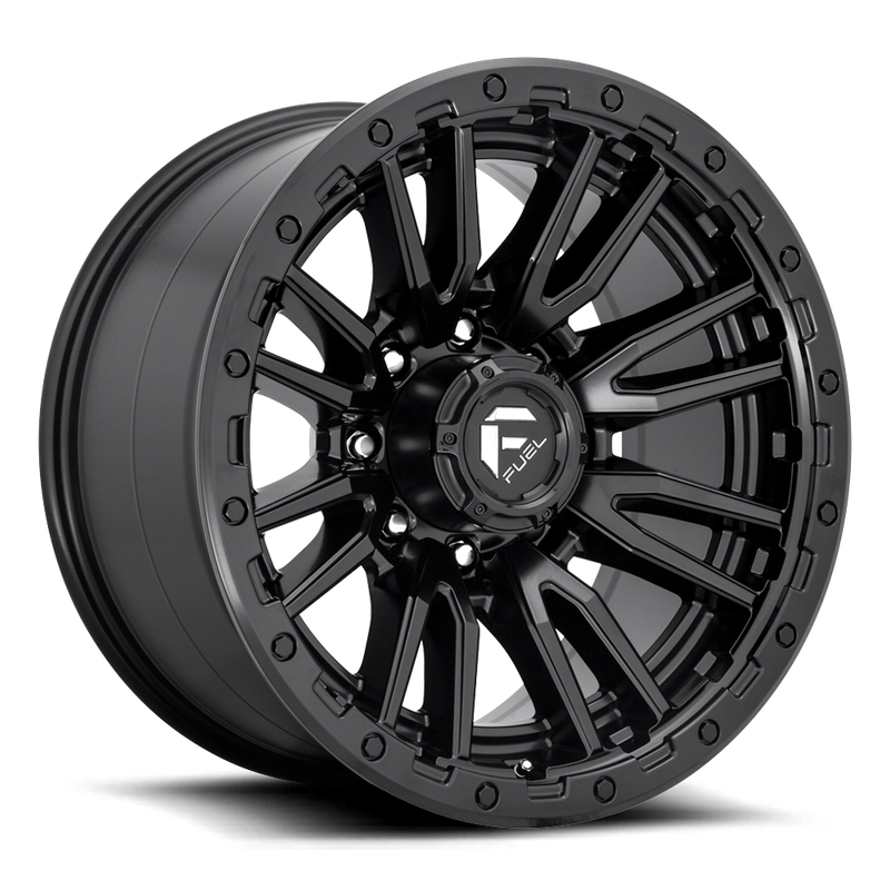 4-Fuel Rebel 20x10 8X165.1 -18mm Matte Black Wheels