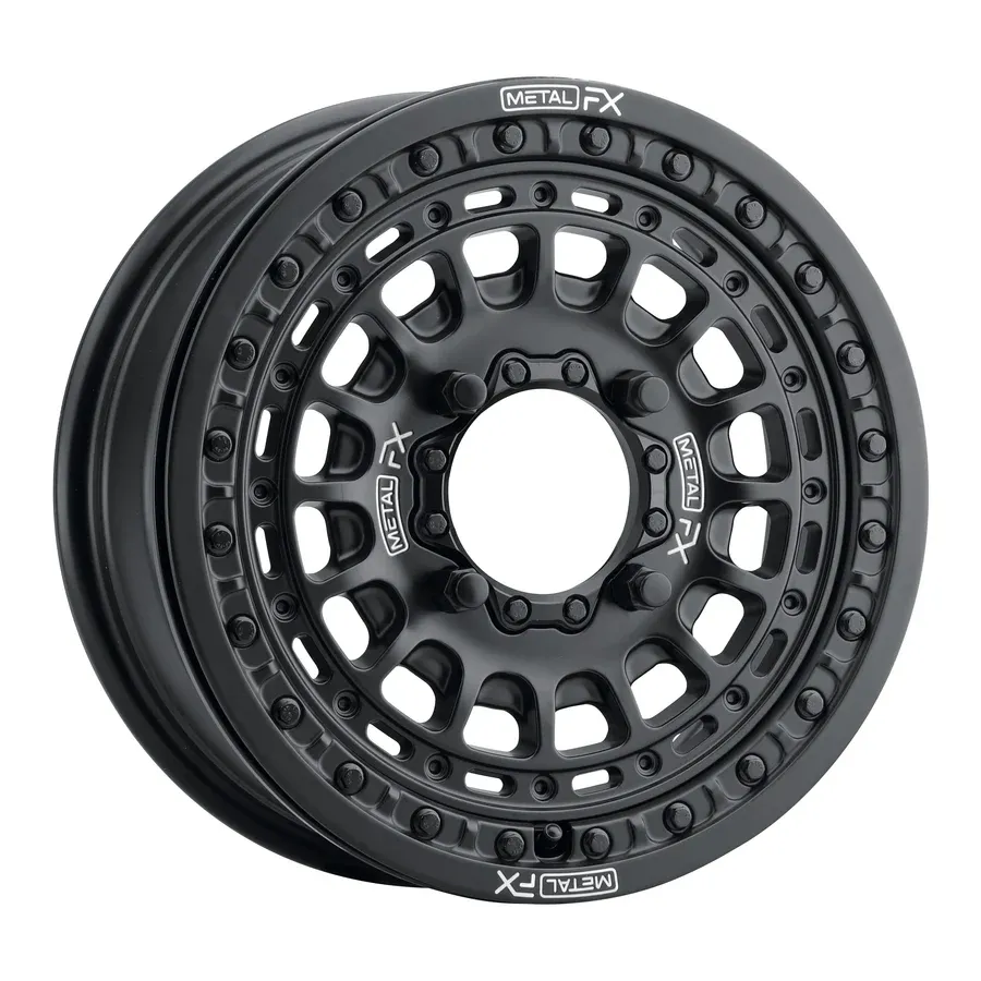 Metal FX Hitman Beadlock 15X6 4X156 +38 Satin Black Wheels (Limited Time Sale)