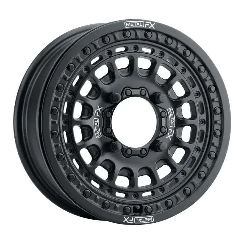 Metal FX Hitman Beadlock 15X6 4X156 +38 Satin Black Wheels (Limited Time Sale)