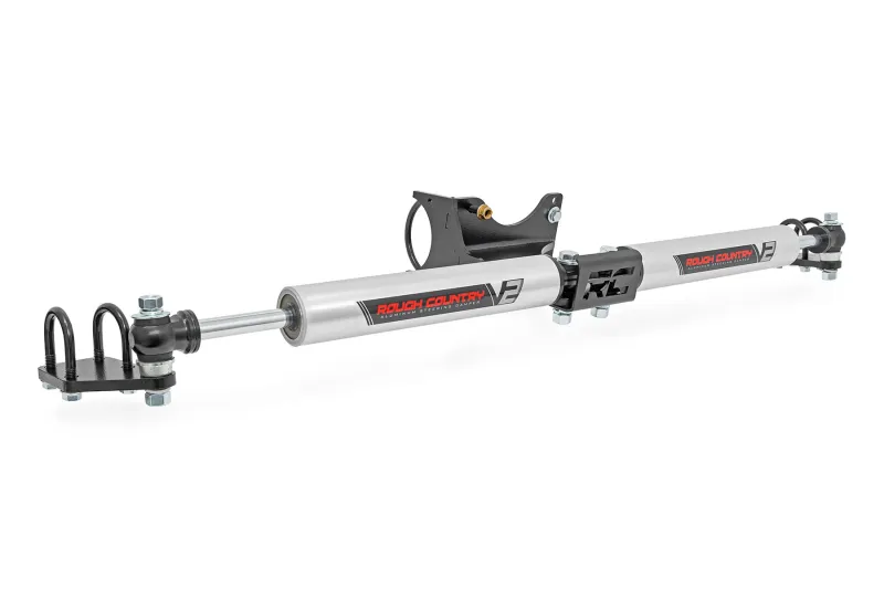 V2 Steering Stabilizer Dual 2-8 Inch Lift 05-26 Ford F250/F350 Super Duty