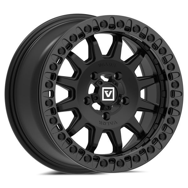 Valor V09 UTV Beadlock 15x7 5x4.5 5x114.3 +40 Satin Black Wheels