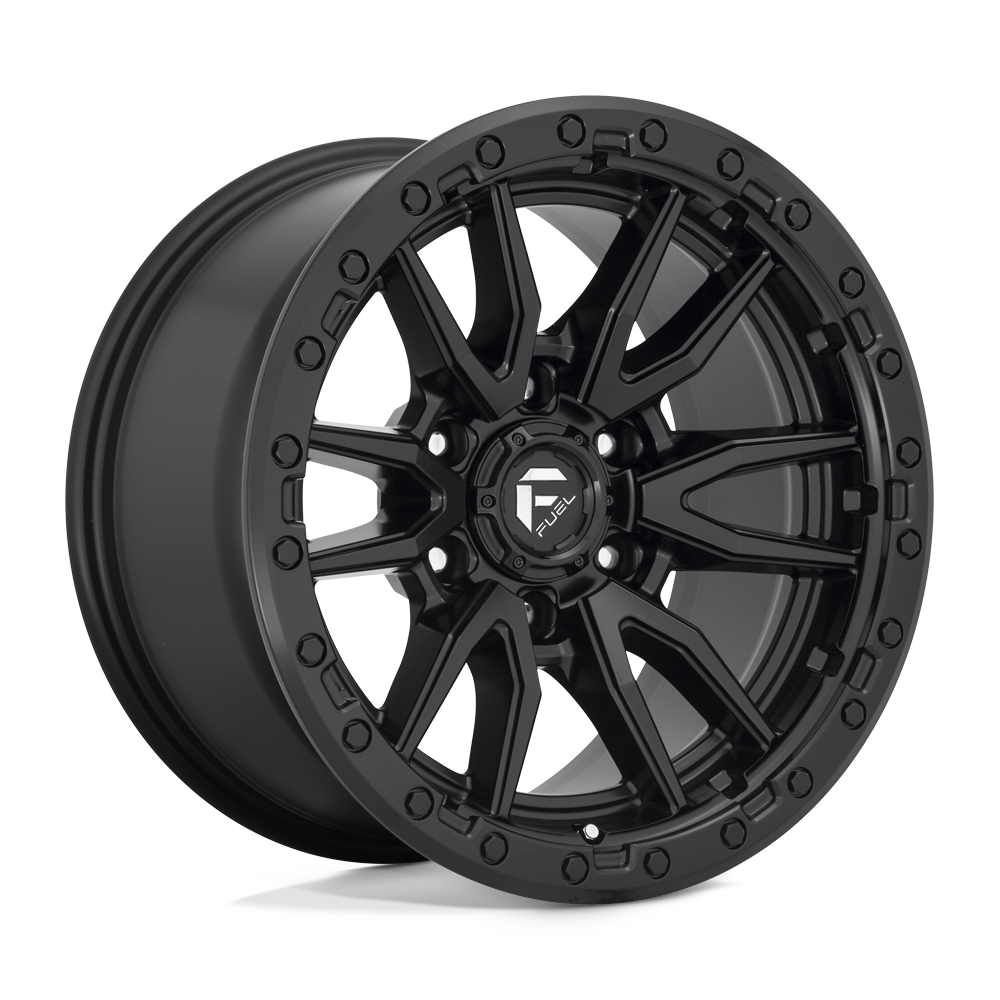 4-Fuel Rebel 20x9 6X139.7 6x5.5 +20mm Matte Black Wheels